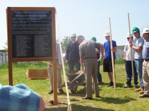 Clearing and marking the Poor Farm Cemetery, Rutland VT